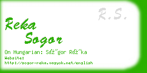 reka sogor business card